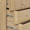Finch Oval Slatted 3 Drawer Chest from Roseland Furniture