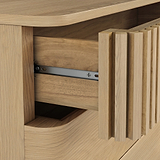 Finch Oval Slatted 6 Drawer Wide Chest from Roseland Furniture