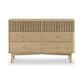 Finch Oval Slatted 6 Drawer Wide Chest from Roseland Furniture