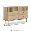Finch Oval Slatted 6 Drawer Wide Chest from Roseland Furniture