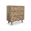 Enzo Geometric Mango Wood 4 Drawer Chest from Roseland Furniture
