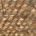 Enzo Geometric Mango Wood 4 Drawer Chest