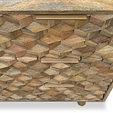 Enzo Geometric Mango Wood 4 Drawer Chest