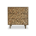 Enzo Geometric Mango Wood 4 Drawer Chest of Drawers
