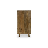 Enzo Geometric Mango Wood 4 Drawer Chest