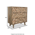 Enzo Geometric Mango Wood 4 Drawer Chest