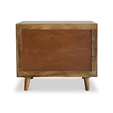 Enzo Geometric Mango Wood 2 Door Sideboard