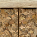 Enzo Geometric Mango Wood 2 Door Sideboard