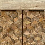 Enzo Geometric Mango Wood 2 Door Sideboard