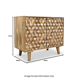 Enzo Geometric Mango Wood 2 Door Sideboard