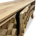 Enzo Geometric Mango Wood Large TV Unit