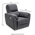 Harlan Power Recliner Armchair Dims from Roseland Furniture