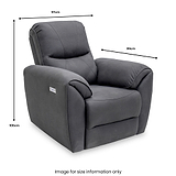 Harlan Power Recliner Armchair Dims from Roseland Furniture
