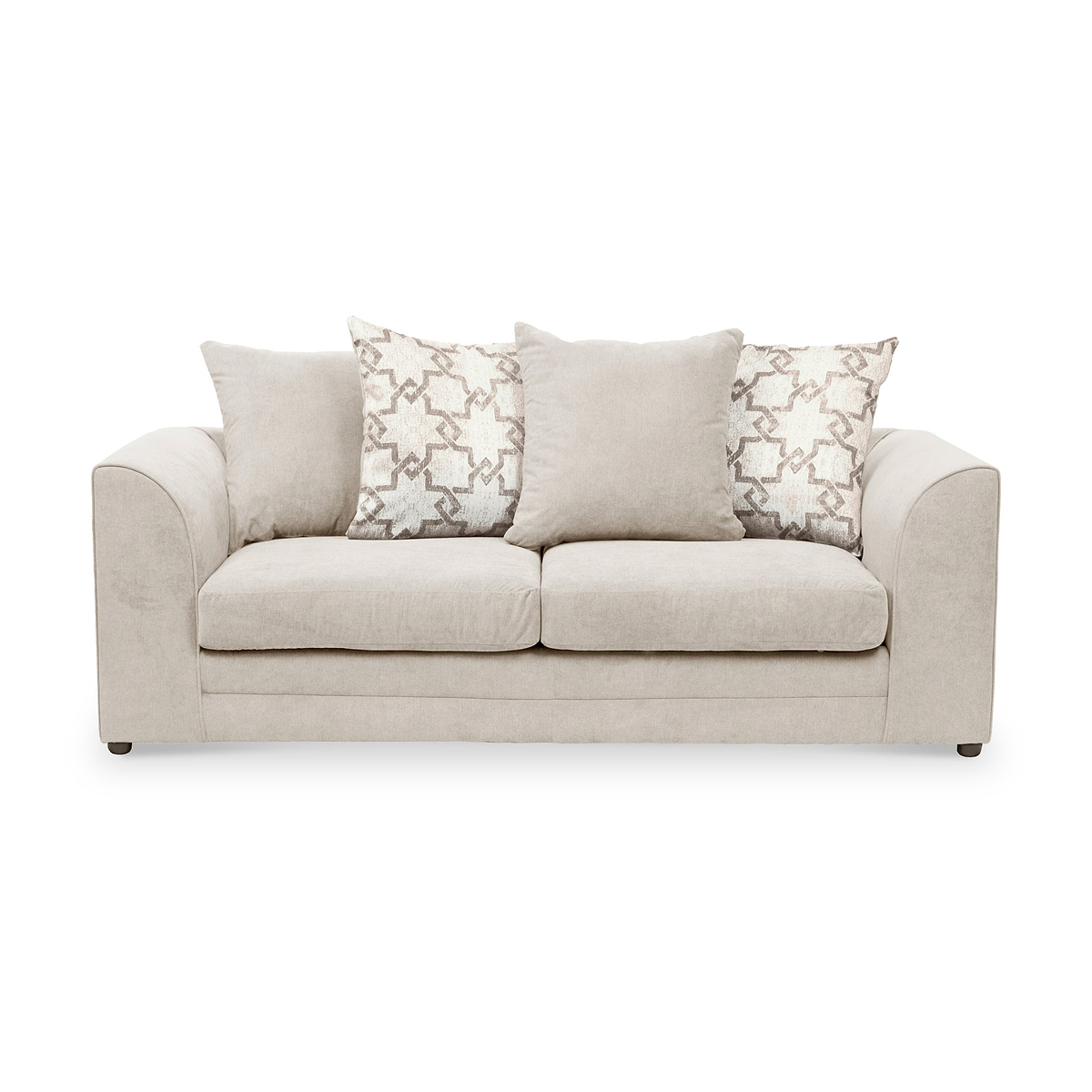 Fernley-3-seater-sofa-taupe-cushions-stone from Roseland Furniture