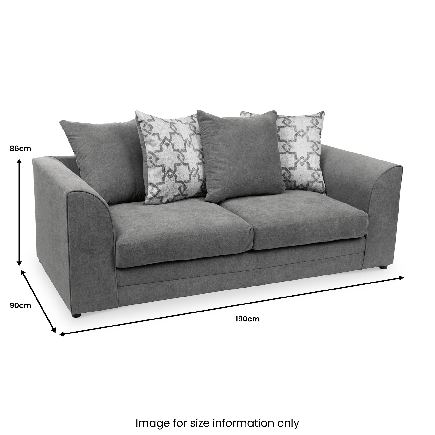 Fernley-3-seater-sofa-charcoal-cushions-pewter from Roseland Furniture
