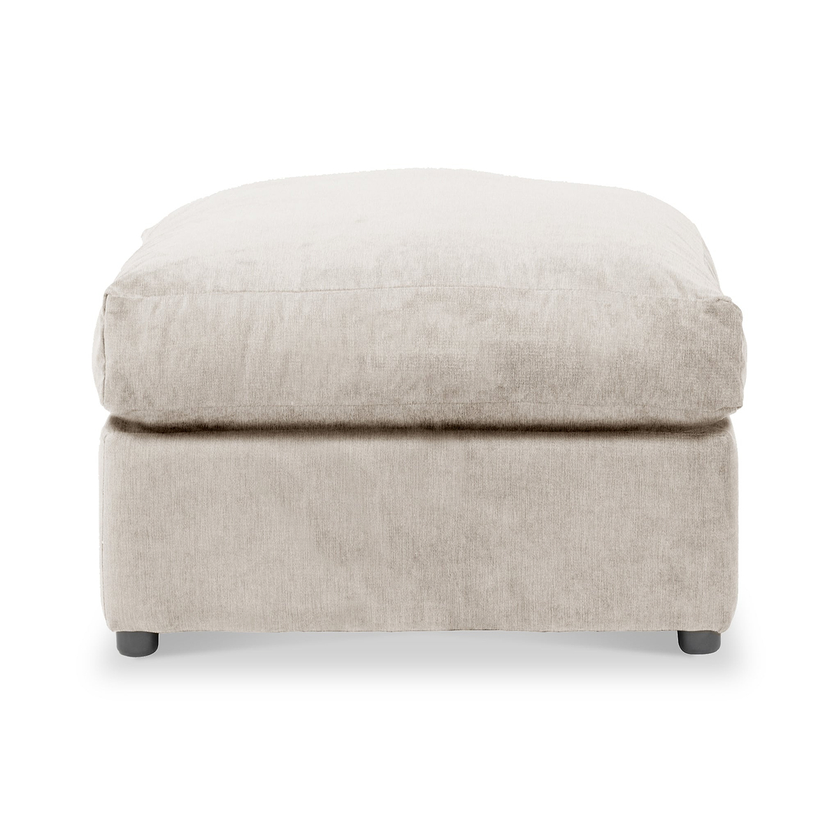 Fernley-chenille-footstool-stone from Roseland Furniture