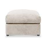 Fernley-chenille-footstool-stone from Roseland Furniture