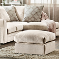 Fernley-chenille-footstool-stone from Roseland Furniture