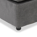 Fernley-chenille-footstool-pewter from Roseland Furniture
