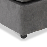 Fernley-chenille-footstool-pewter from Roseland Furniture