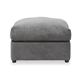 Fernley-chenille-footstool-pewter from Roseland Furniture