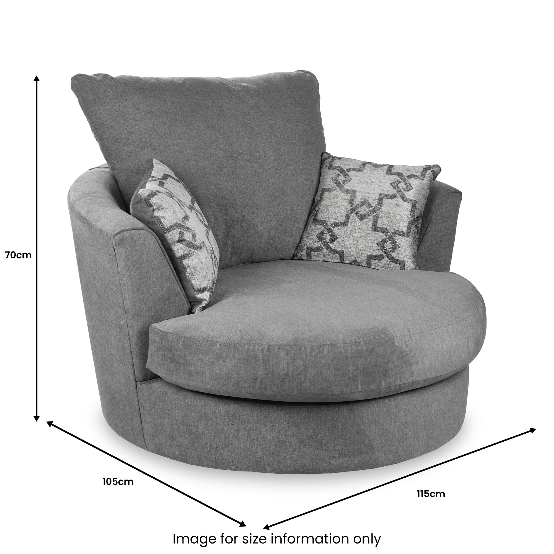 Fernley-Swivel-Armchair-Pewter from Roseland Furniture