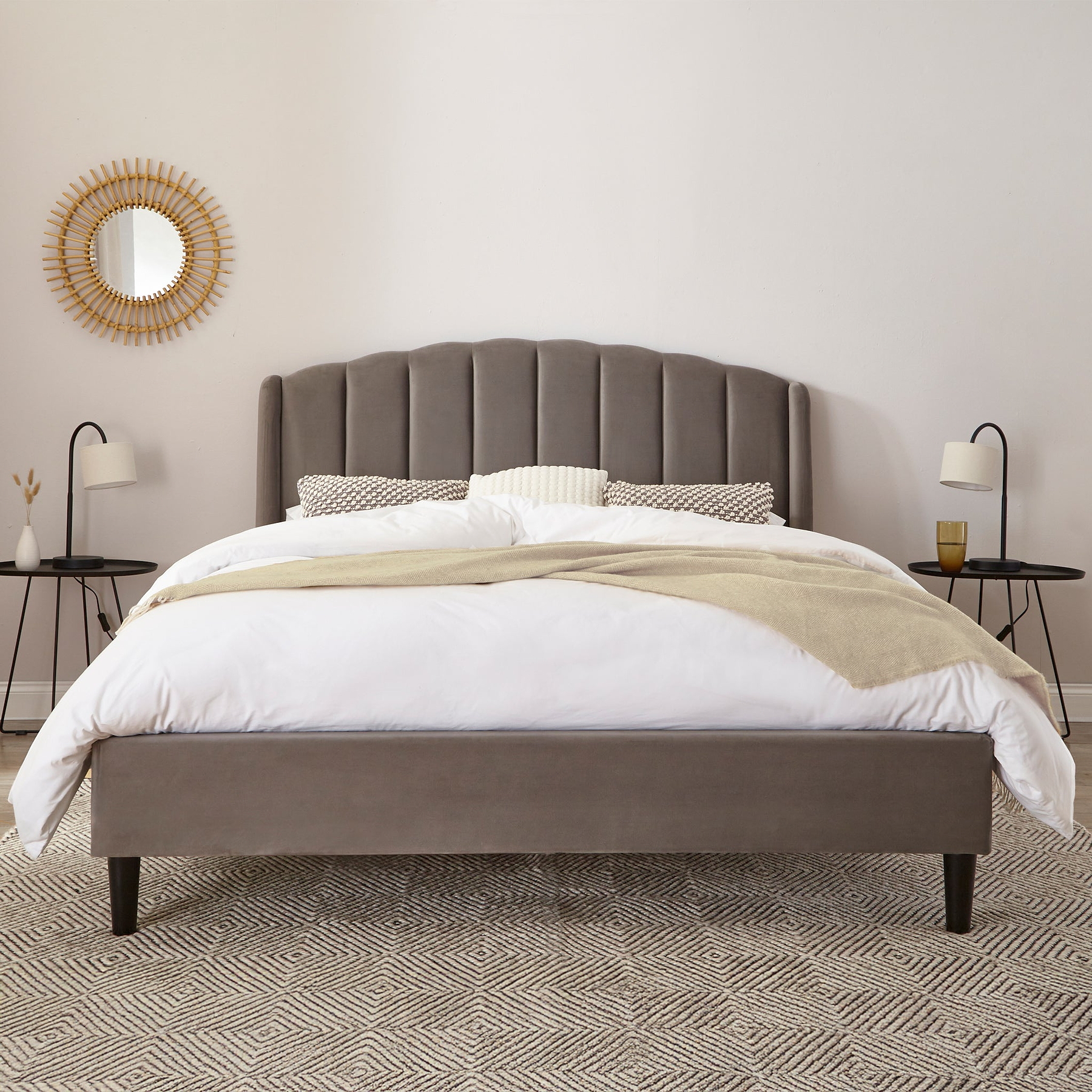 Camden Pleated Bed Frame from Roseland Furniture