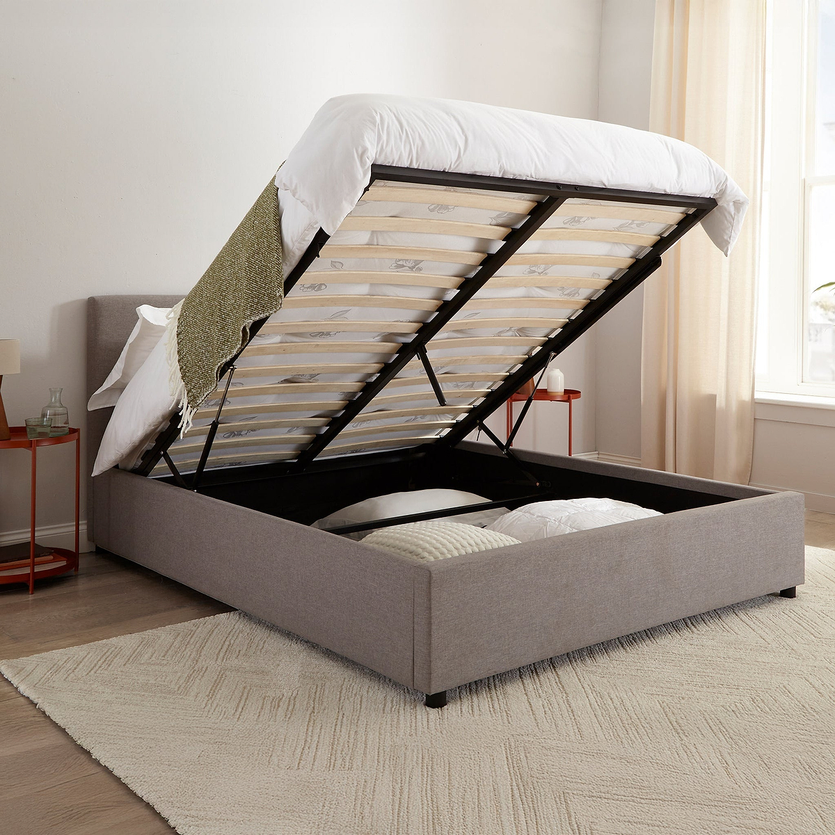 Waltham Ottoman Storage Bed Frame Close3 from Roseland Furniture