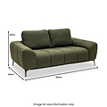 Noelle Textured Fabric 2 Seater Sofa from Roseland Furniture
