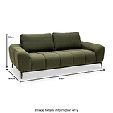 Noelle Textured Fabric 3 Seater Sofa from Roseland Furniture