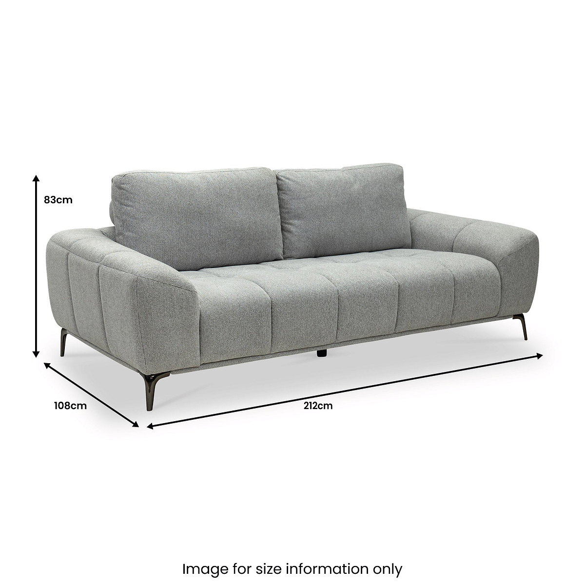 Ruelle Textured Fabric 3 Seater Sofa from Roseland Furniture