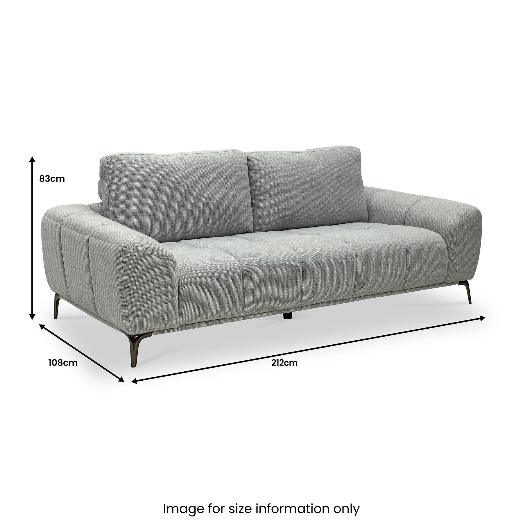 Ruelle Textured Fabric 3 Seater Sofa from Roseland Furniture