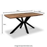 Zane-160cm-oak-&-elm-effect-dining-table from Roseland Furniture