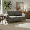 Delphine Grey Multitonal Fabric 2 Seater Sofa from Roseland Furniture