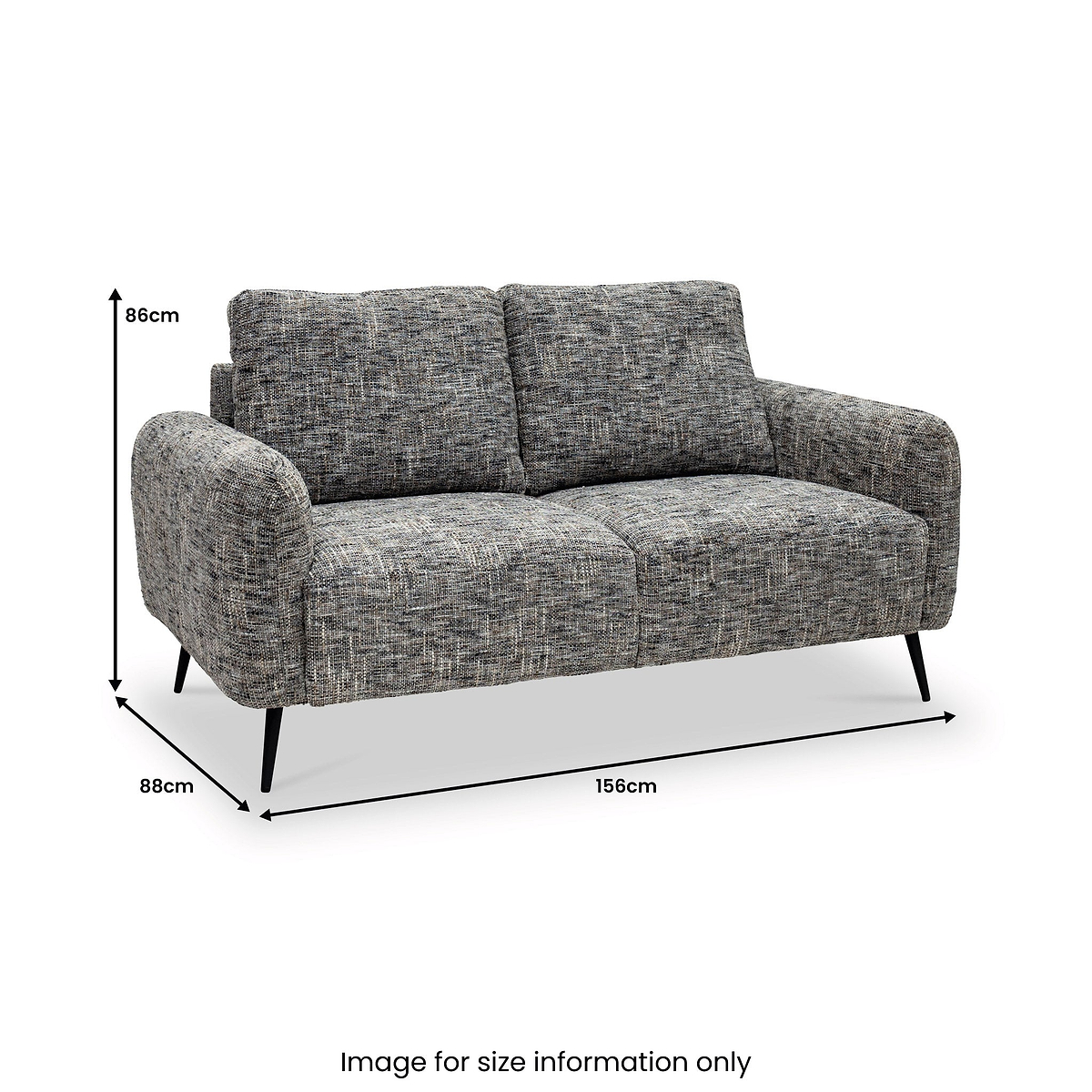 Delphine Multitonal Fabric 2 Seater from Roseland Furniture