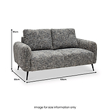 Delphine Multitonal Fabric 2 Seater from Roseland Furniture