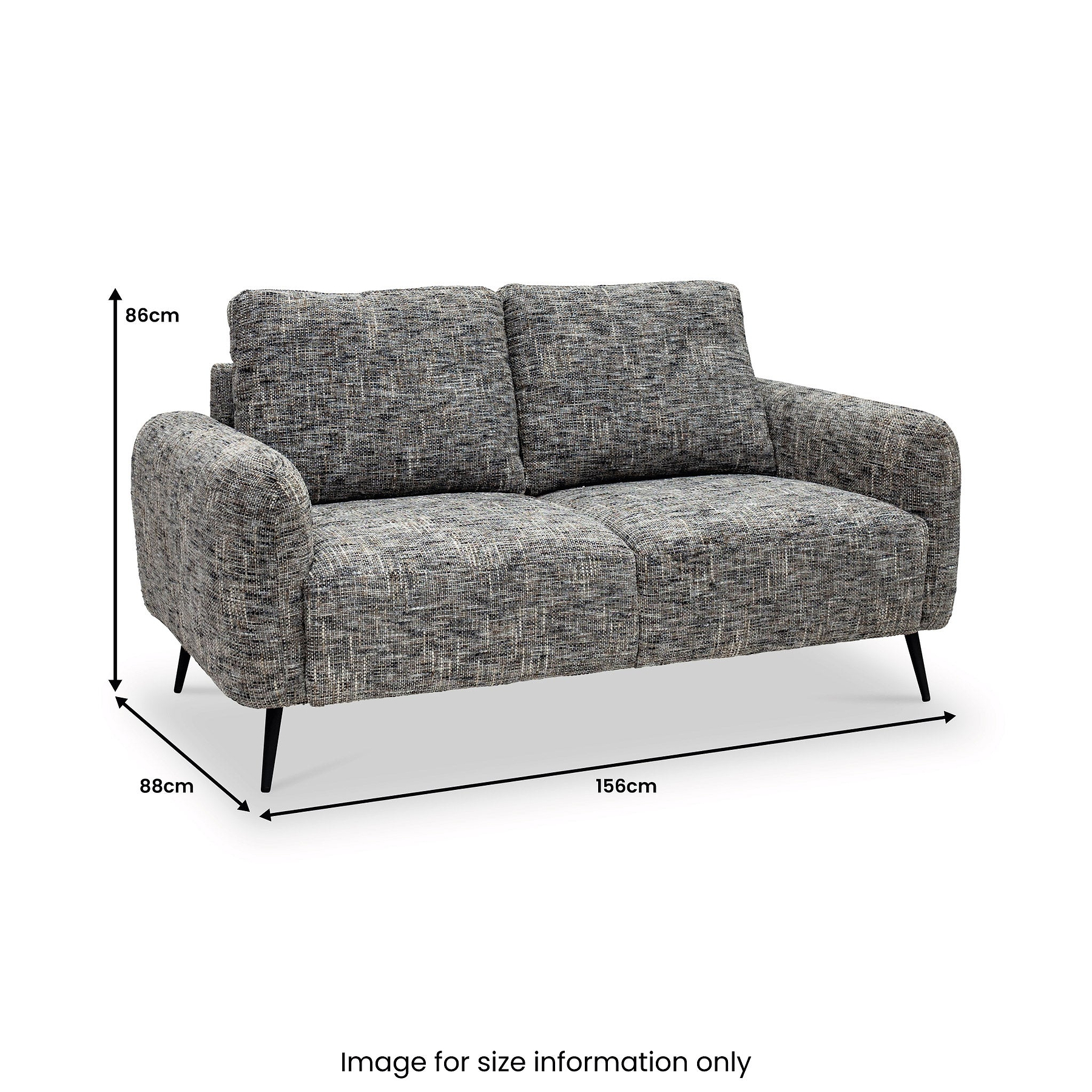 Delphine Multitonal Fabric 2 Seater from Roseland Furniture
