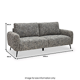 Delphine Multitonal Fabric 3 Seater from Roseland Furniture