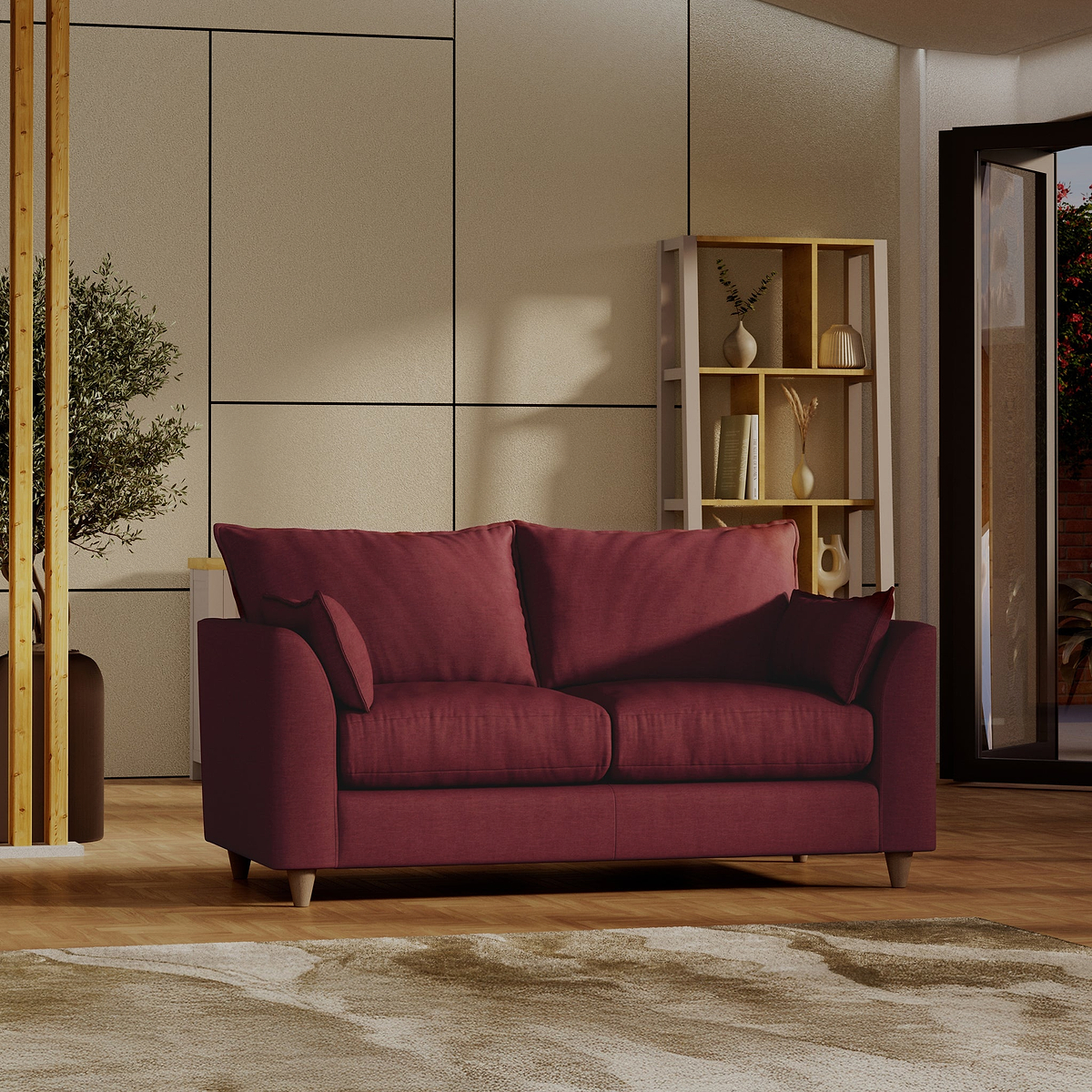 Munro 2 Seater Sofa Merlot from Roseland Furniture