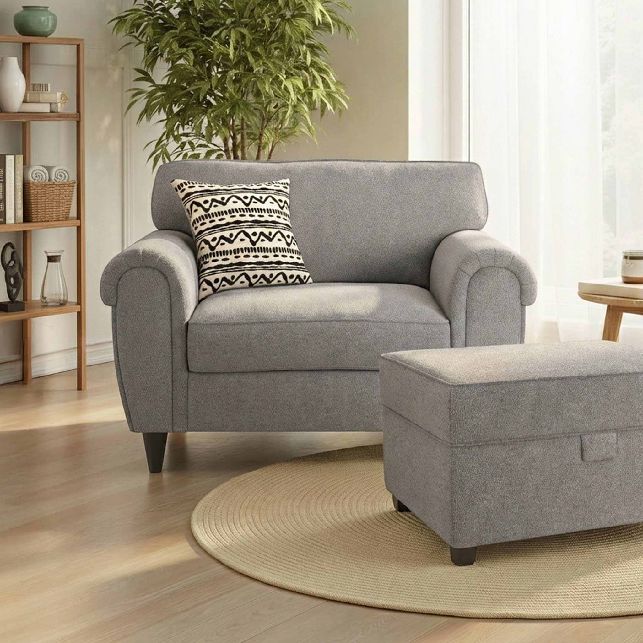 Jessie Grey Snuggle Armchair from Roseland Furniture