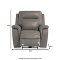 Walter Grey Leather Electric Reclining Armchair