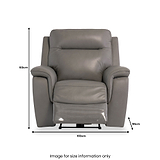Walter Grey Leather Electric Reclining Armchair