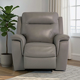 Walter Grey Leather Electric Reclining Armchair from Roseland Furniture