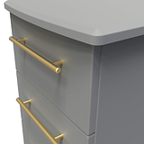 Bramham Grey 3 Drawer Bedside from Roseland
