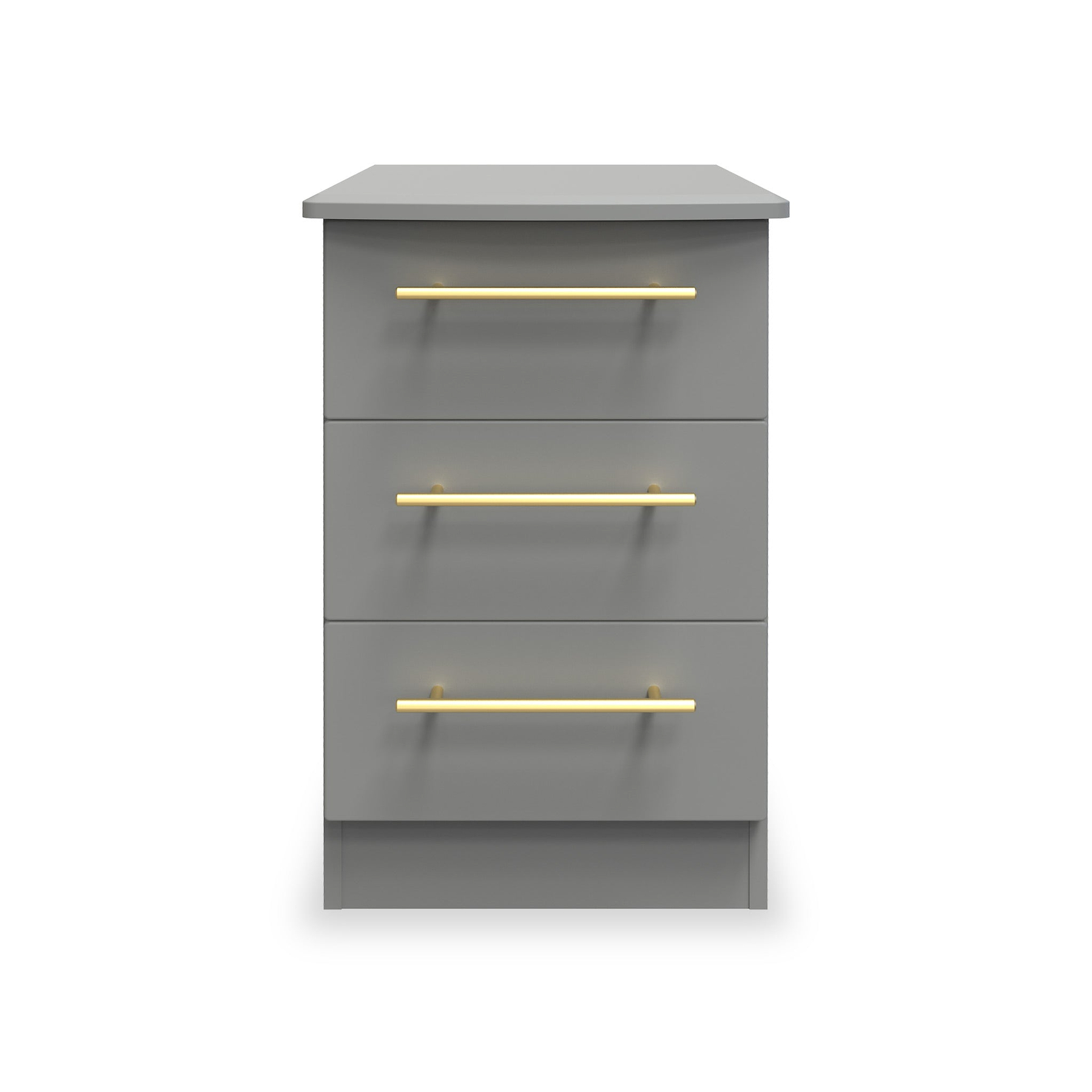 Bramham Grey 3 Drawer Bedside from Roseland