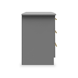Bramham Grey 3 Drawer Bedside from Roseland