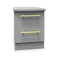 Bramham Grey 2 Drawer Bedside from Roseland Furniture