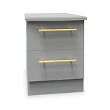 Bramham Grey 2 Drawer Bedside from Roseland Furniture