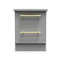 Bramham Grey 2 Drawer Bedside from Roseland Furniture