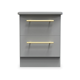 Bramham Grey 2 Drawer Bedside from Roseland Furniture